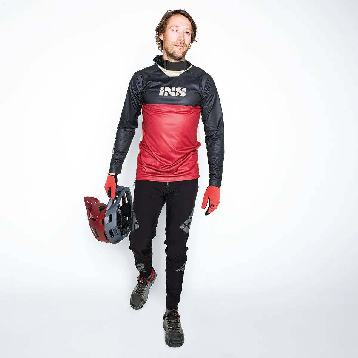 iXS Trigger X Long Sleeve Jersey - Night Red/Black