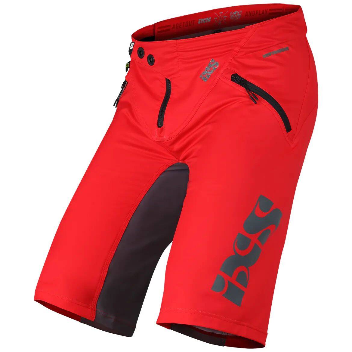 iXS Trigger Shorts - Red/Graphite