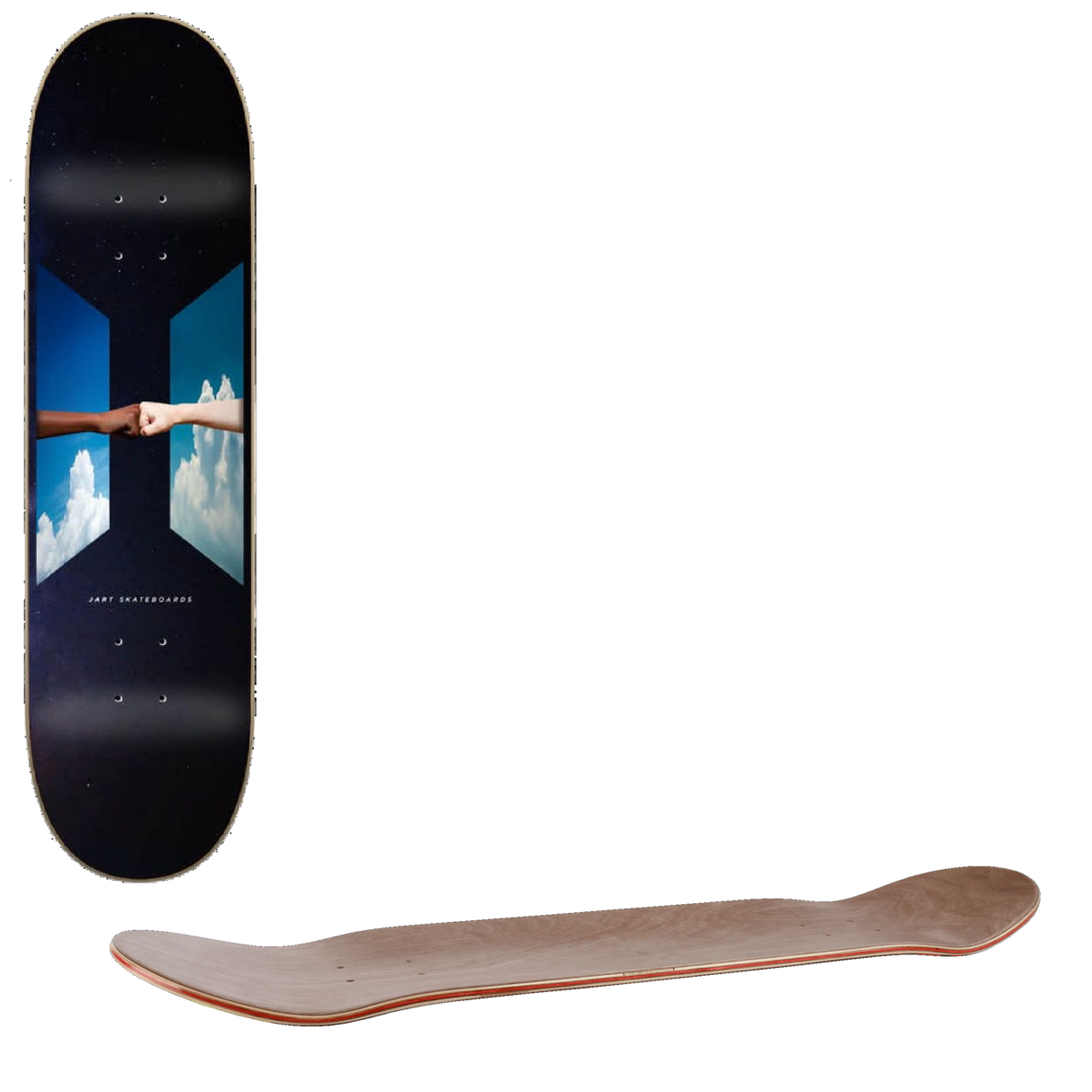 Jart Windows Skateboard Deck - Black 8''
