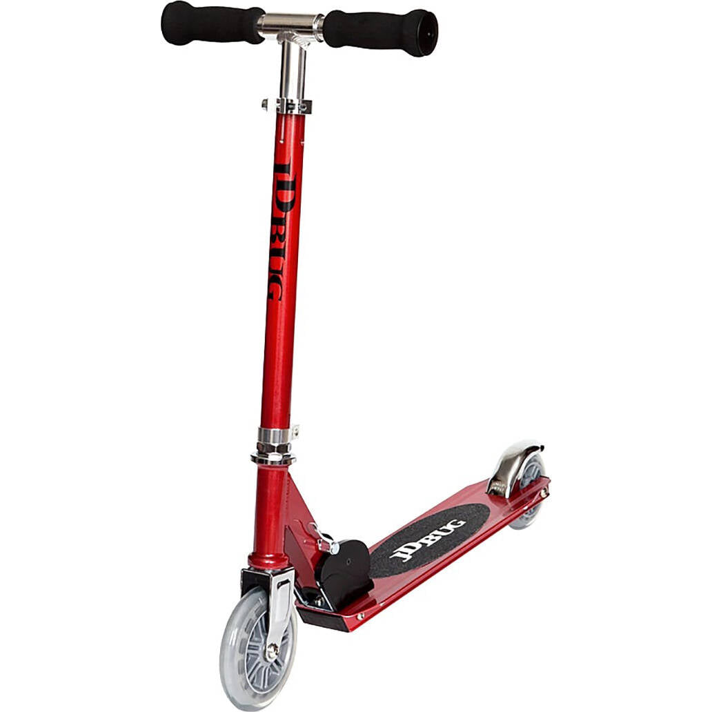 JD Bug Junior Street Folding Scooter - Red Glow