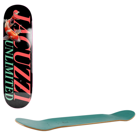 Jacuzzi Unlimited Koi Logo Skateboard Deck - Black 8.25"