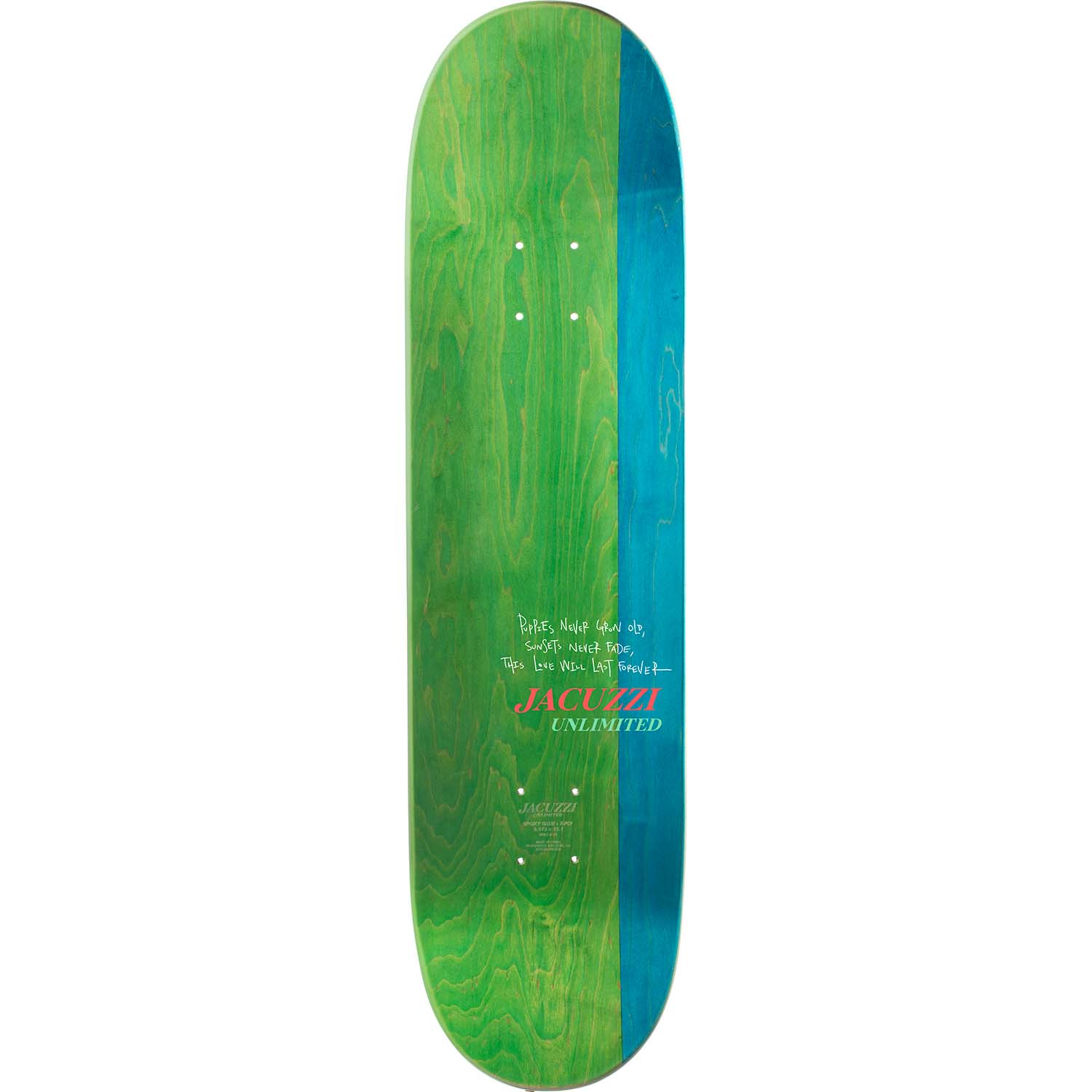 Jacuzzi Unlimited Flavor Skateboard Deck 8.5"