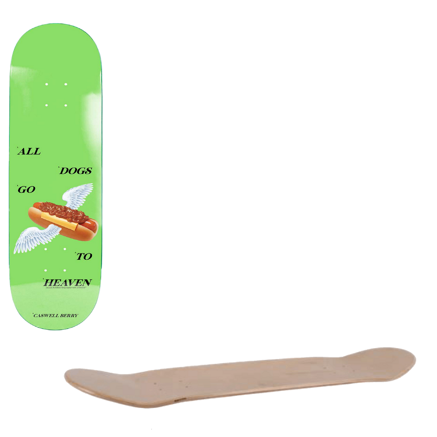 Jacuzzi Unlimited Hot Dog Heaven Skateboard Deck - Berry 8.25"