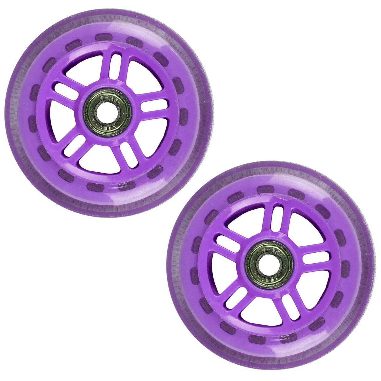 JD Bug Original Street 100mm Scooter Wheels - Purple w/Bearings