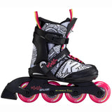 K2 Marlee Splash Adjustable Inline Skates - Black/Pink
