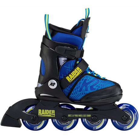 K2 Raider Pro Adjustable Inline Skates - Blue/Yellow