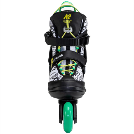 K2 Raider Splash Adjustable Inline Skates - Black/Green