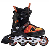 K2 Sk8 Hero Boa Alu Adjustable Inline Skates - Black/Orange