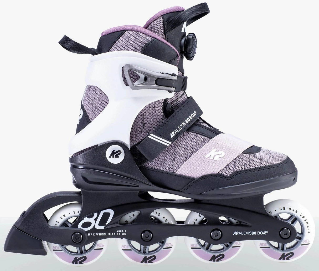K2 Alexis 80 Boa Inline Skates- Purple/Black/White