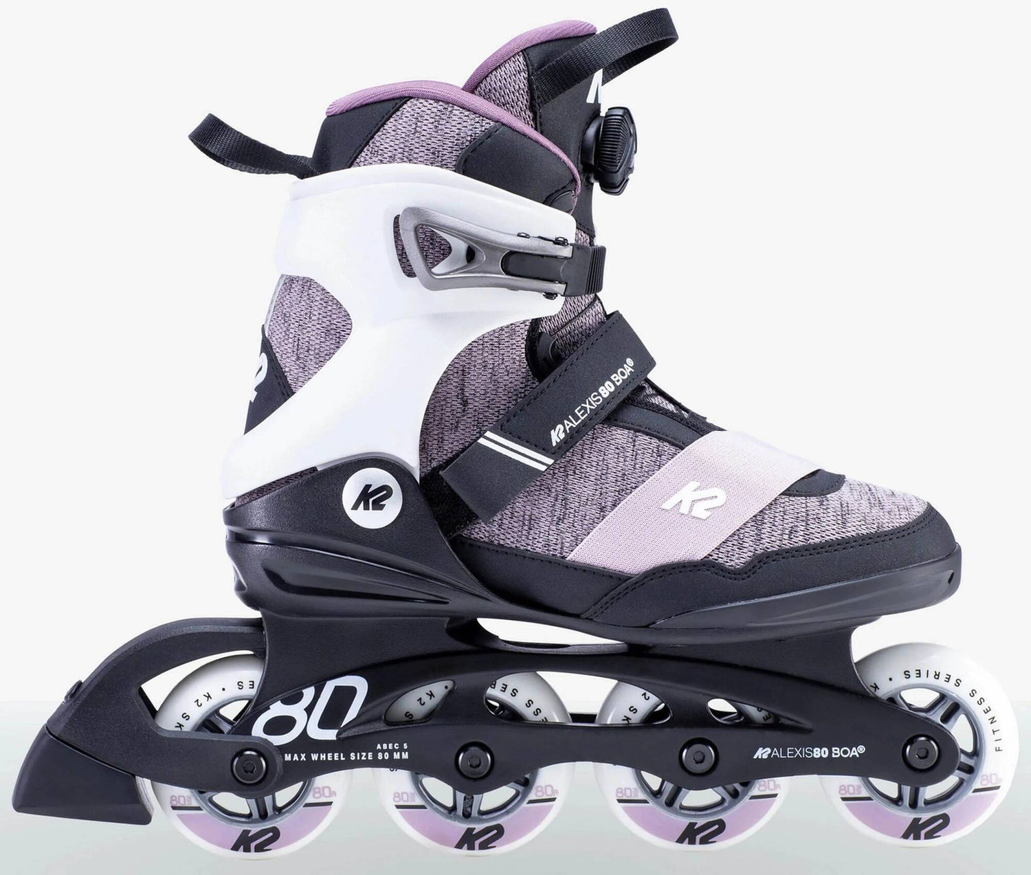 K2 Alexis 80 Boa Inline Skates- Purple/Black/White