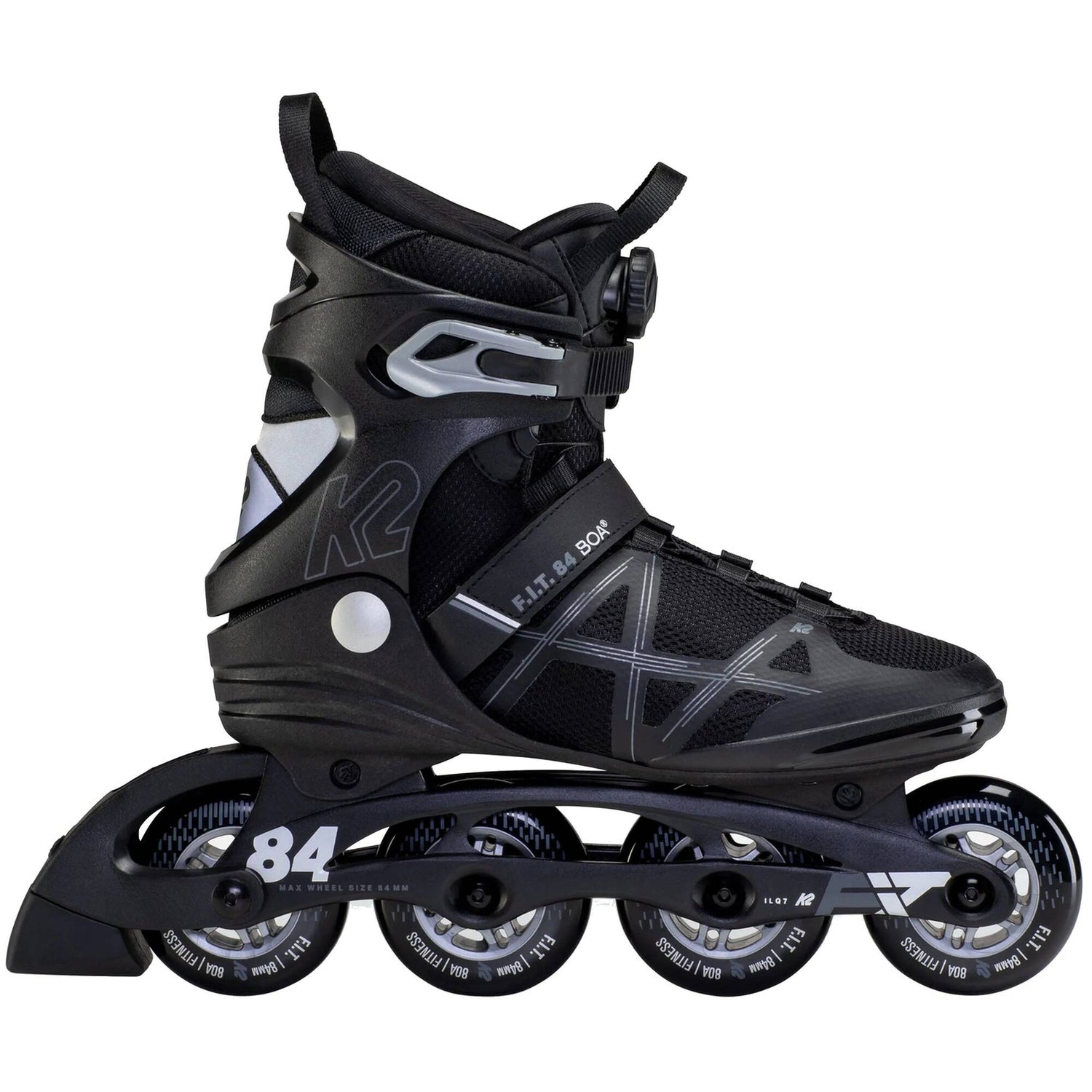 K2 F.I.T. 84 Boa Inline Skates - Black/Silver