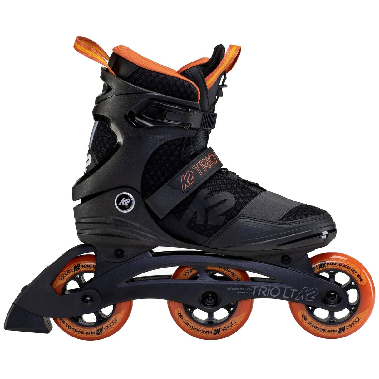K2 Trio LT 100 M Inline Roller Skates - Black/Orange