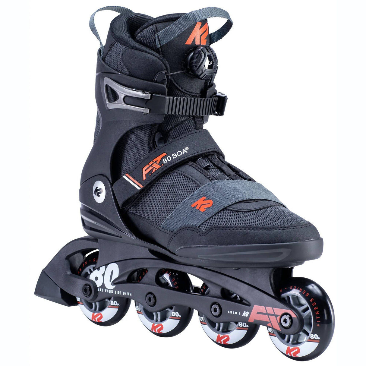 K2 F.I.T. 80 Boa Inline Skates - Black/Red
