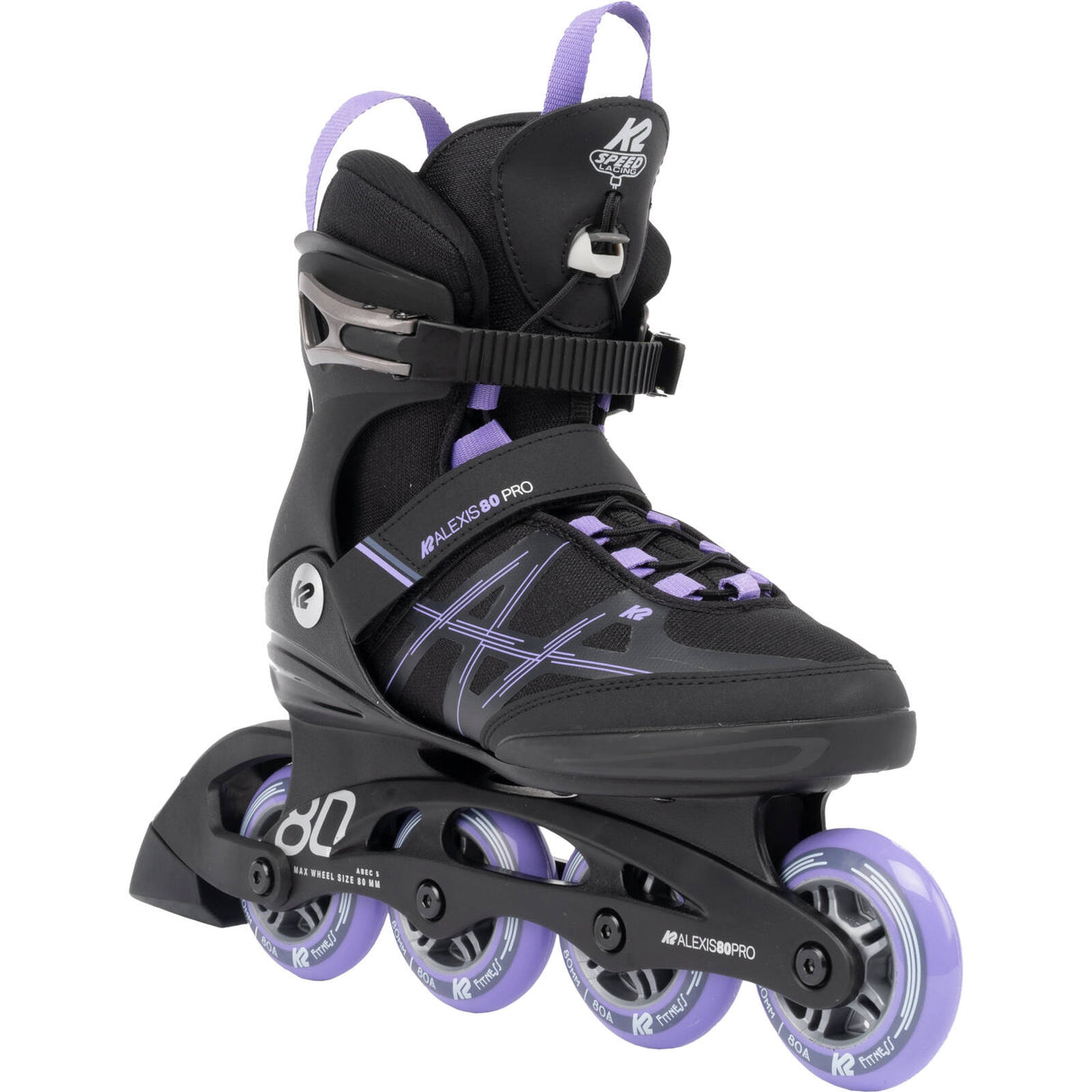 K2 Alexis 80 Pro Inline Roller Skates - Black/Purple