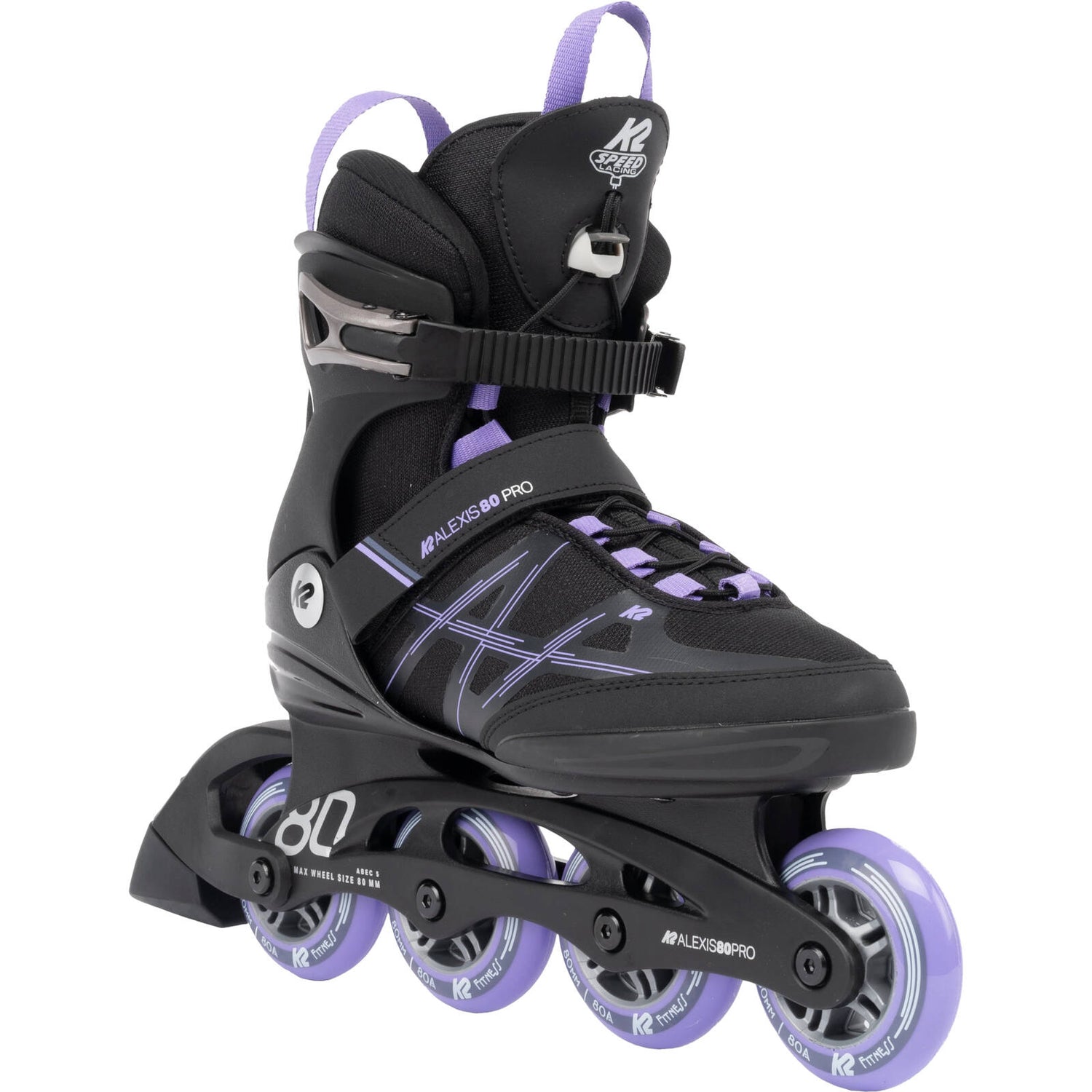 K2 Alexis 80 Pro Inline Roller Skates - Black/Purple