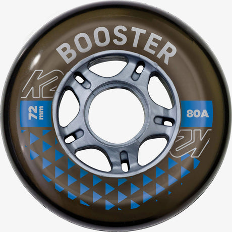 K2 Booster 80a Inline Skate Wheels 72mm - Brown/Blue