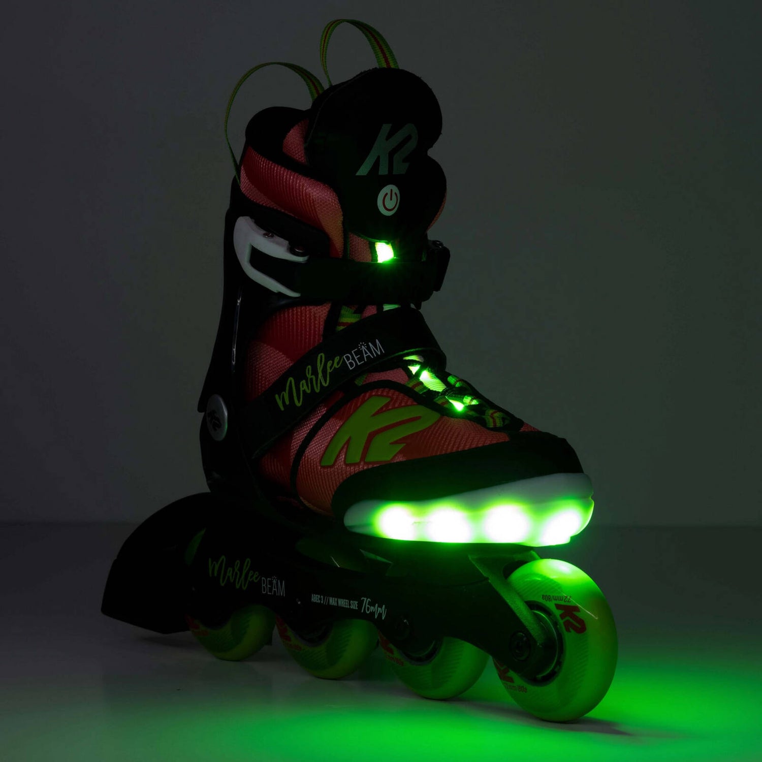 K2 Marlee Beam Adjustable Inline Skates - Black/Red