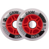 K2 Strobe 85a Inline Skate Wheels 84mm - White/Blue