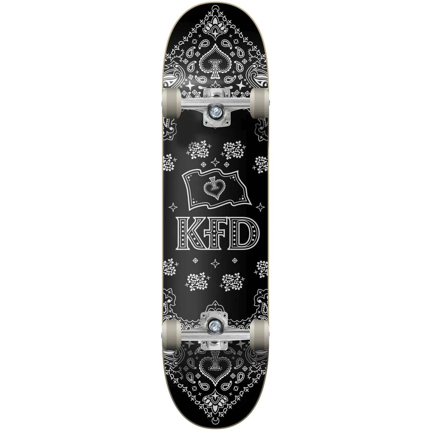 KFD Bandana Complete Skateboard - Black 8''