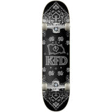 KFD Bandana Complete Skateboard - Black 8''