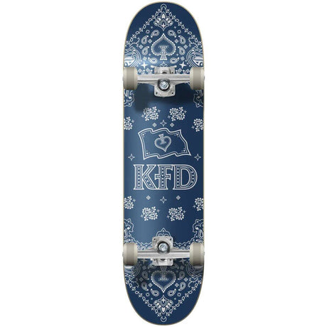 KFD Bandana Complete Skateboard - Navy 7.75''