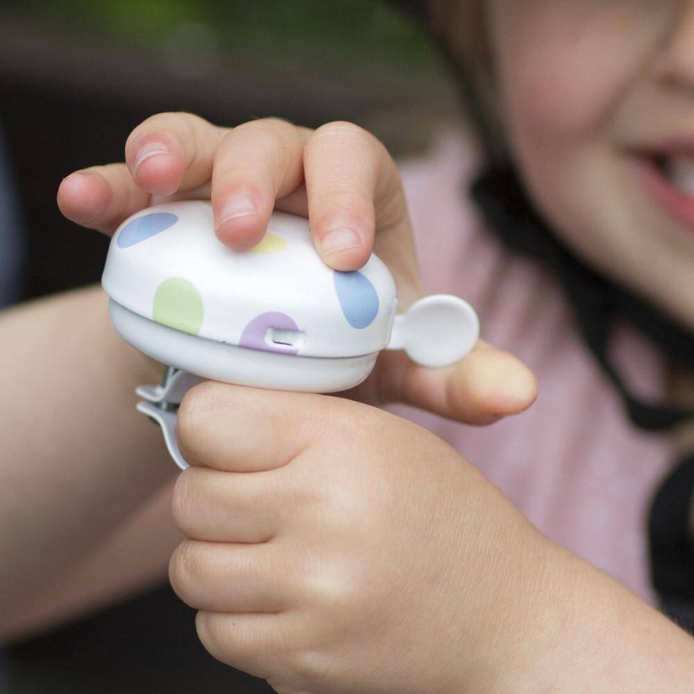 Kiddimoto Bicycle Bell - Pastel Dotty, Large