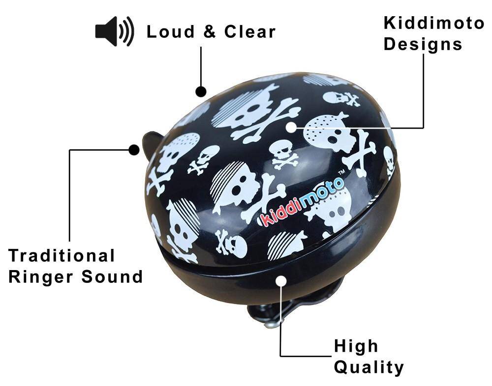 Kiddimoto Bicycle Bell - Skullz, Small