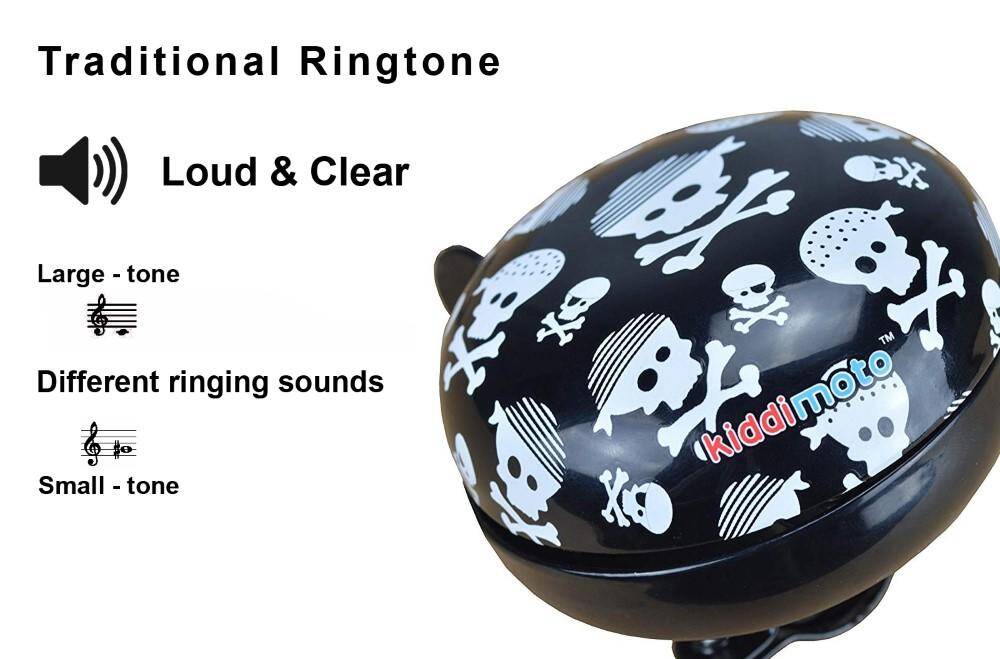 Kiddimoto Bicycle Bell - Skullz, Small