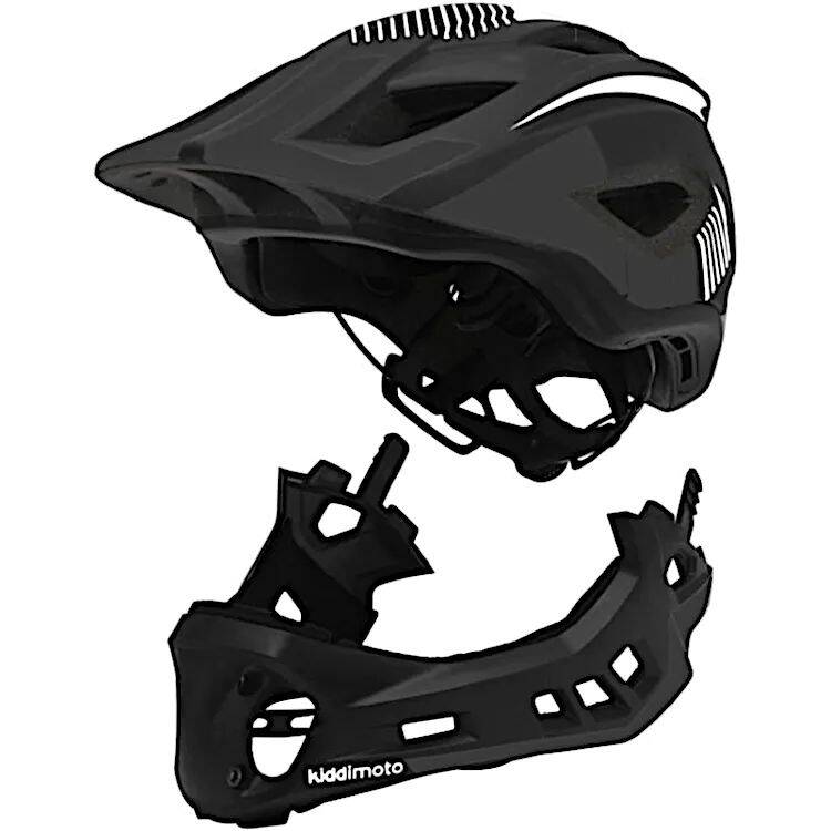 Kiddimoto Ikon Full Face 2-in-1 Helmet - Black