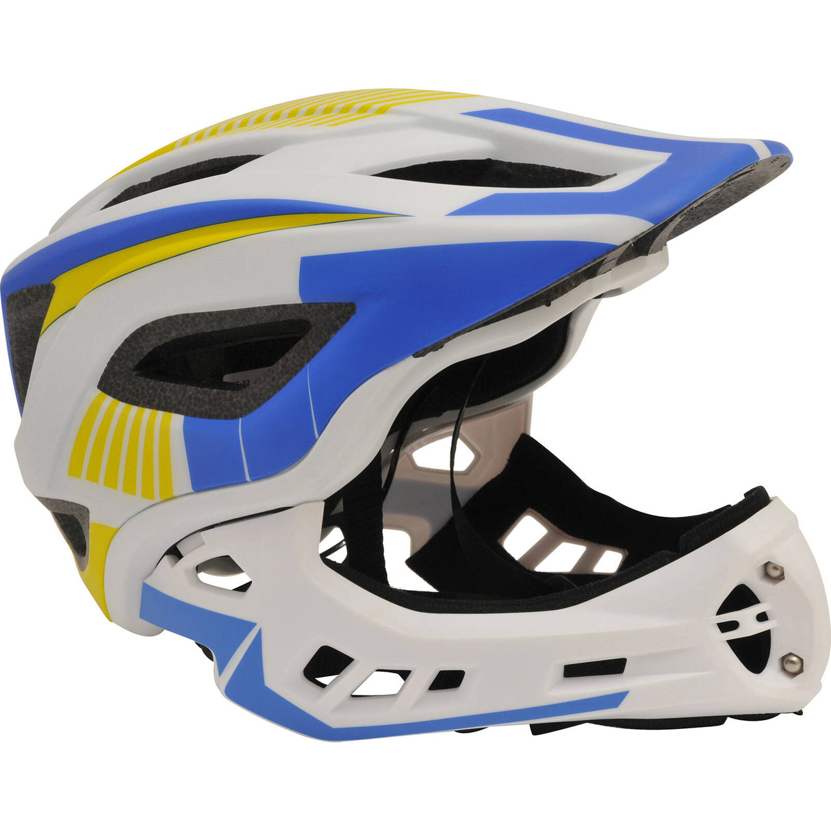 Kiddimoto Ikon Full Face 2-in-1 Helmet - Blue/White