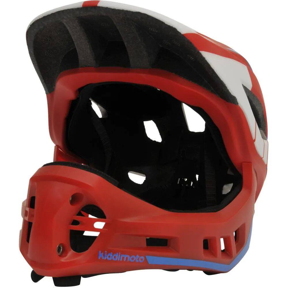 Kiddimoto Ikon Full Face 2-in-1 Helmet - Red/Blue