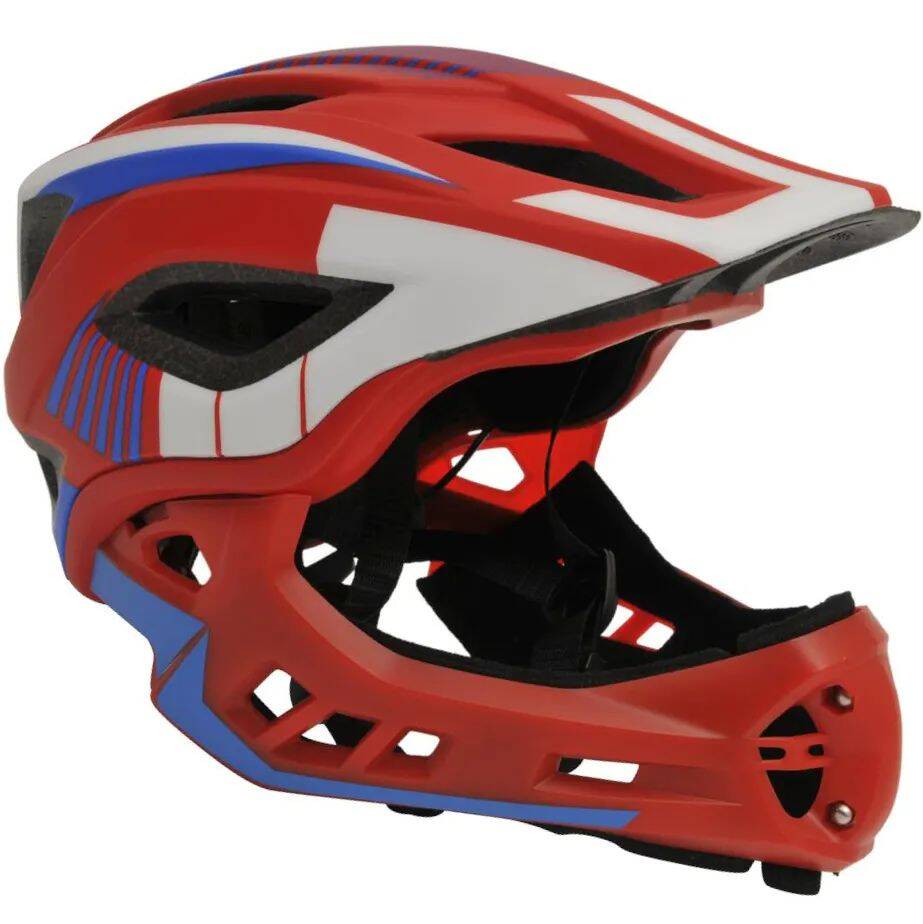 Kiddimoto Ikon Full Face 2-in-1 Helmet - Red/Blue