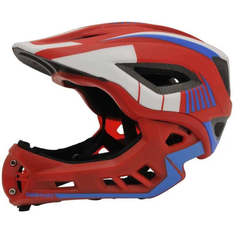 Kiddimoto Ikon Full Face 2-in-1 Helmet - Red/Blue