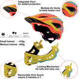 Kiddimoto Ikon Full Face 2-in-1 Helmet - Orange/Yellow