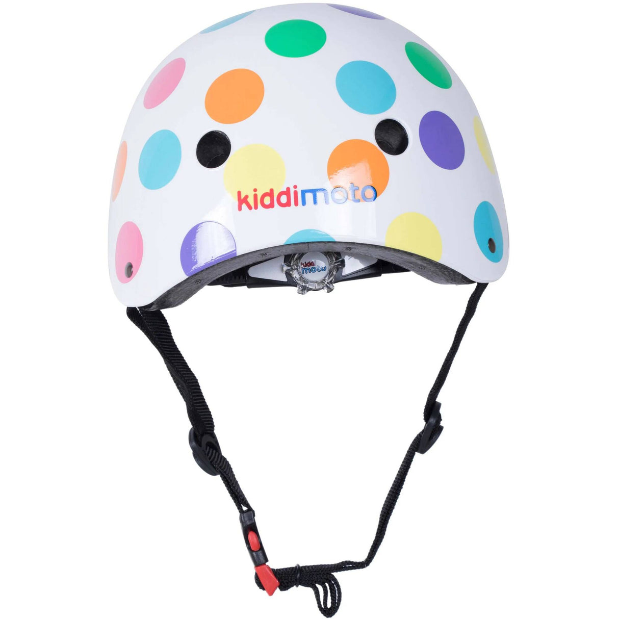 Kiddimoto Pastel Dotty Helmet - White/Multi