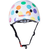 Kiddimoto Pastel Dotty Helmet - White/Multi