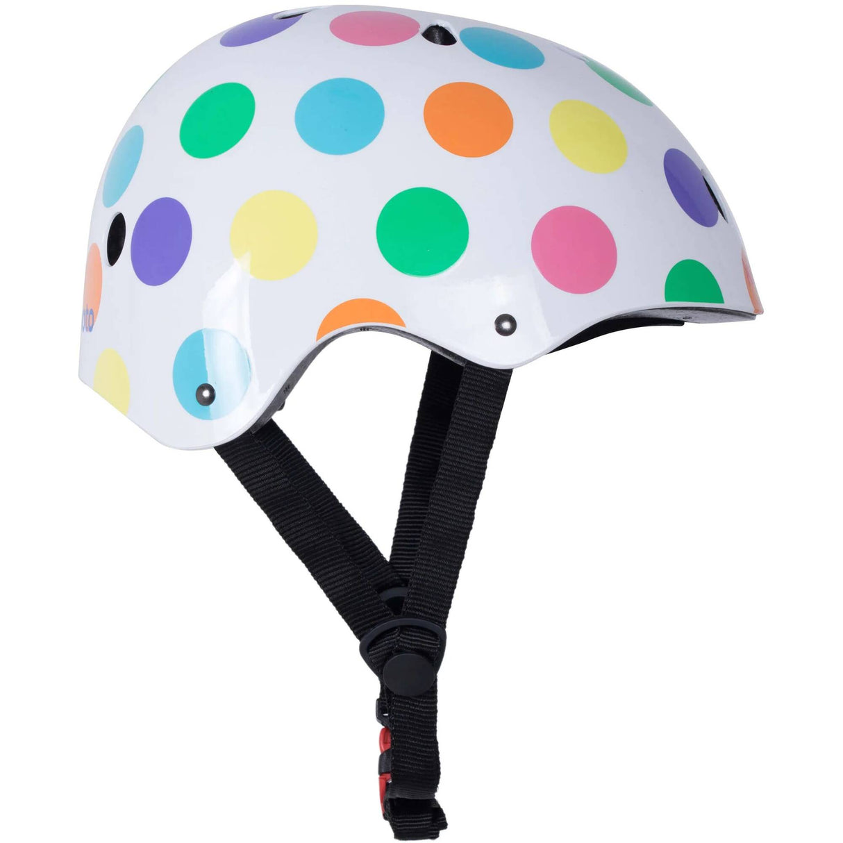 Kiddimoto Pastel Dotty Helmet - White/Multi