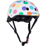 Kiddimoto Pastel Dotty Helmet - White/Multi SML