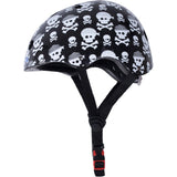 Kiddimoto Skullz Helmet - Black/White