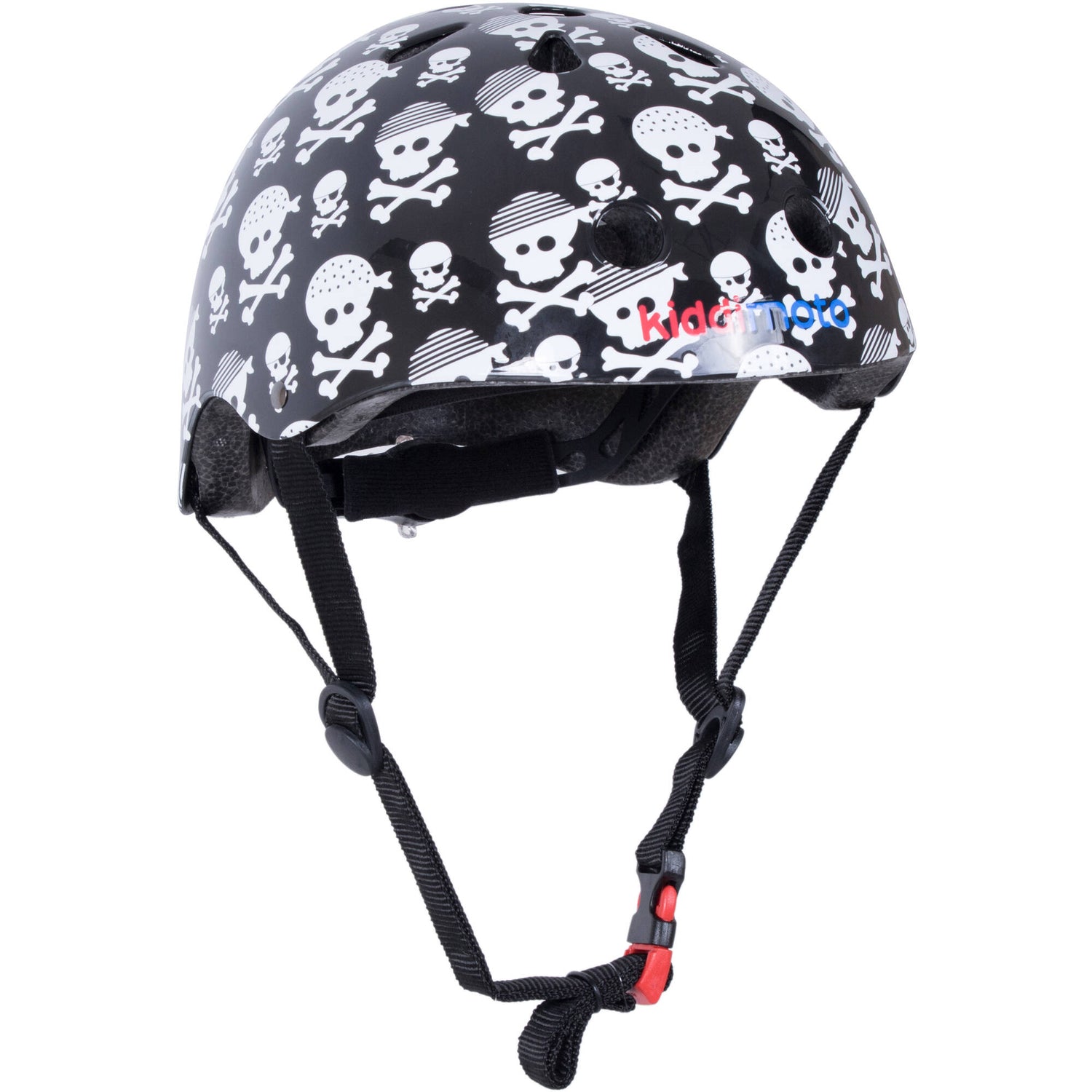 Kiddimoto Skullz Helmet - Black/White MED
