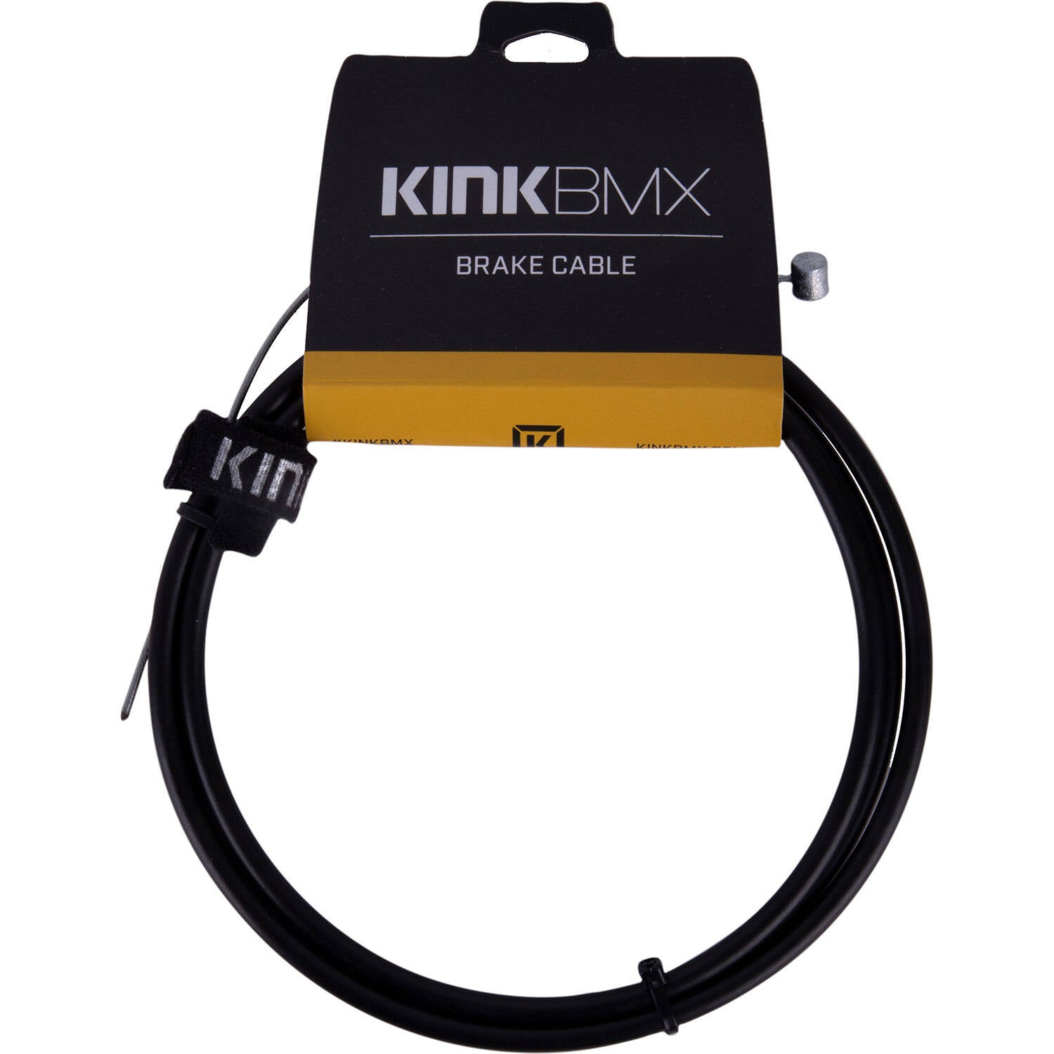 Kink Linear BMX Cable With Velcro Strap - Black