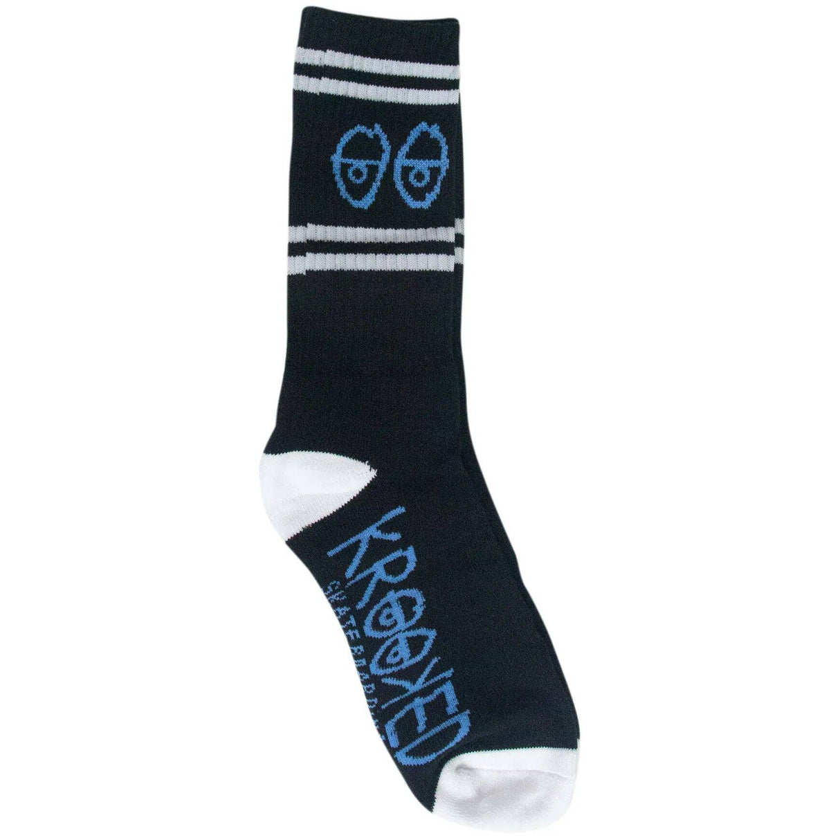Krooked Eyes Socks - Black/Blue/White