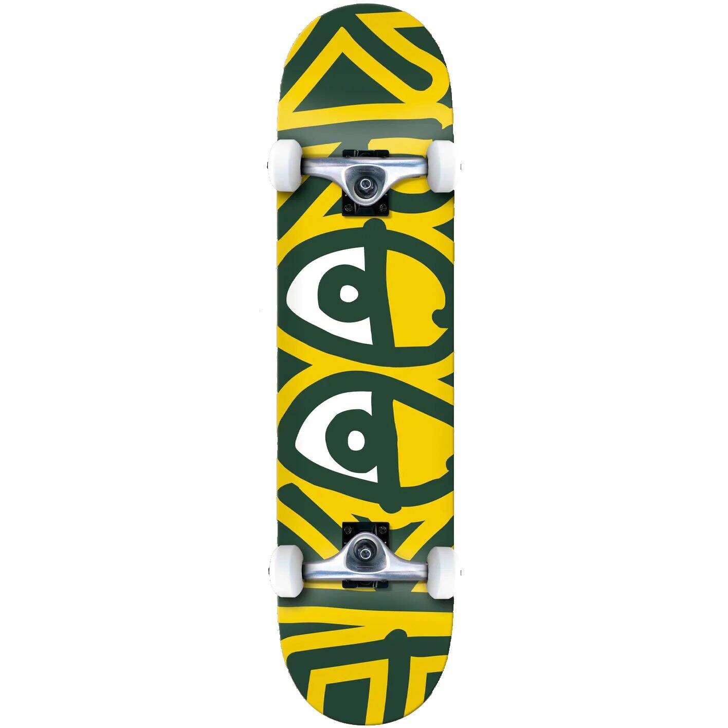 Krooked Big Eyes Too Complete Skateboard - Yellow 7.3''