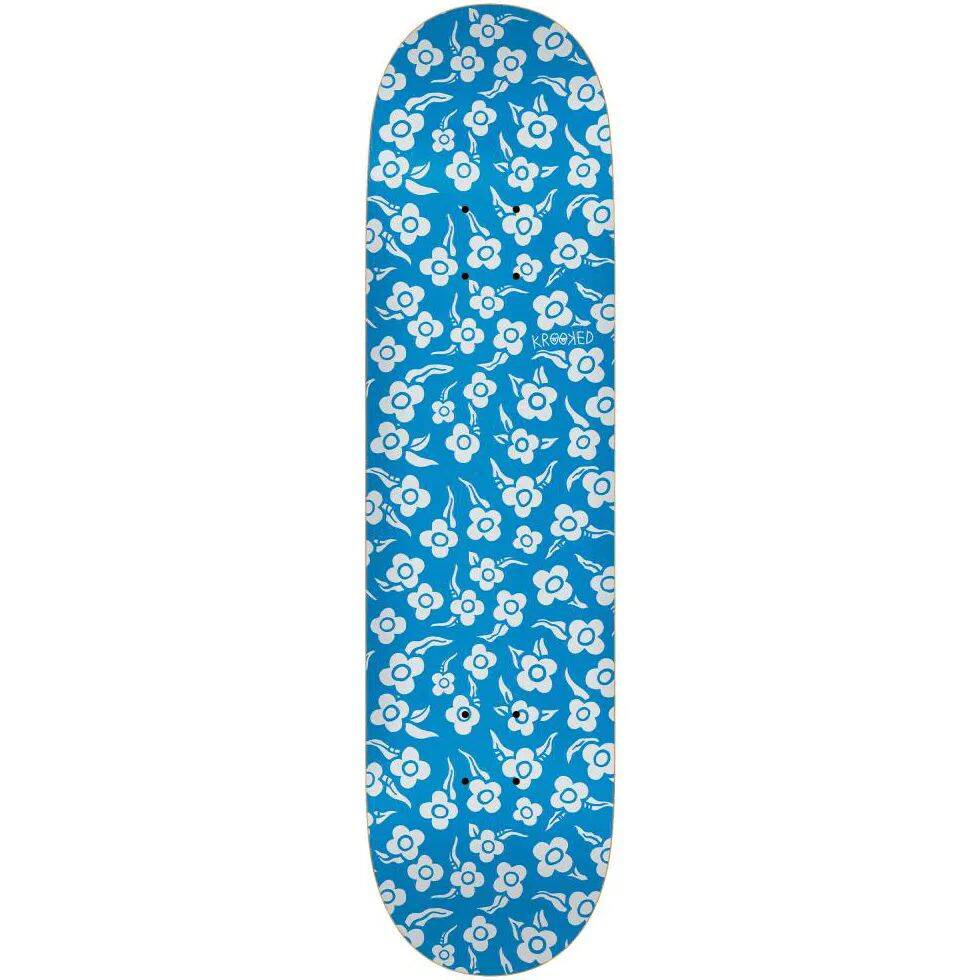 Krooked Flowers Price Point Skateboard Deck - Blue 8.25''
