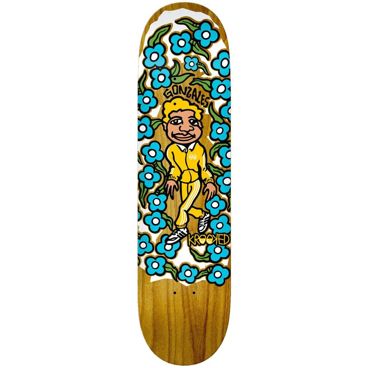 Krooked Gonz Sweatpants Skateboard Deck - Multi 8.5''