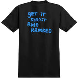 Krooked Strait Eyes T Shirt - Black/Blue