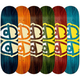 Krooked Team Eyes Skateboard Deck - Assorted Stain 8.38''