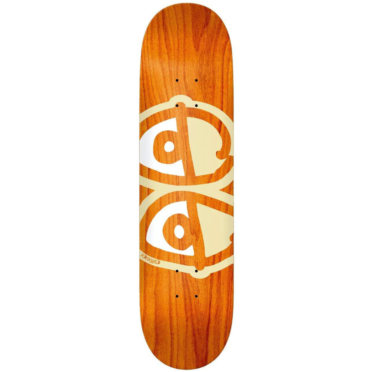 Krooked Team Eyes Skateboard Deck - Assorted Stain 8.38''