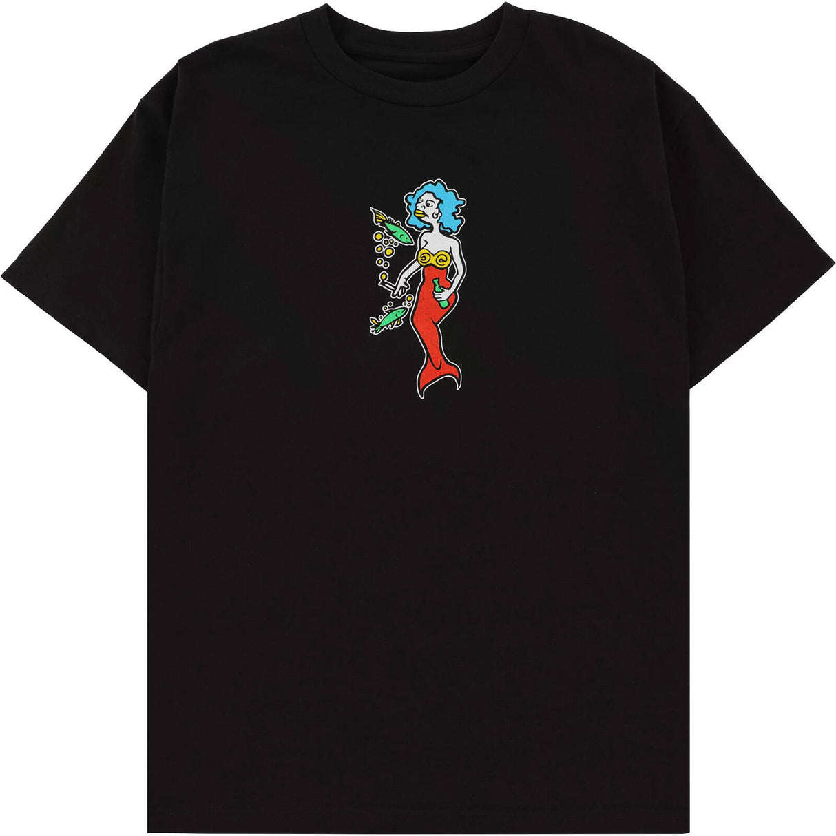Krooked Mermaid T Shirt - Black