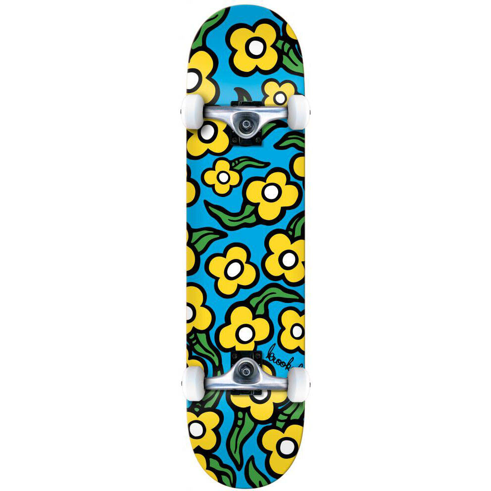Krooked Wildstyle Complete Skateboard - Blue/Yellow 8"
